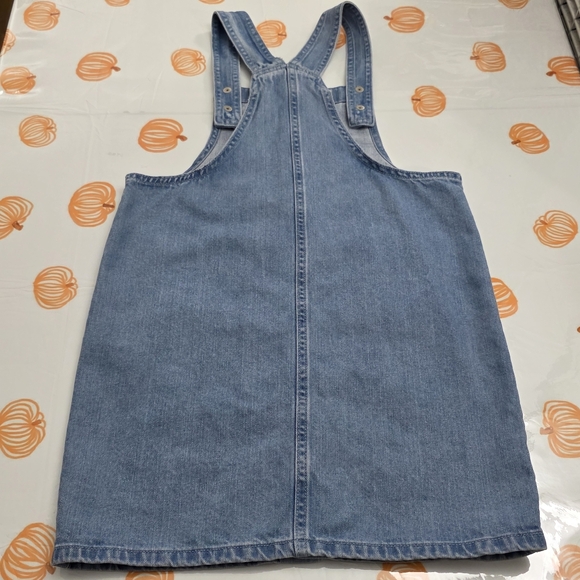 Girls Light Blue Cotton Denim Buttoned Overall Dress Size 12 NEW - Picture 8 of 11